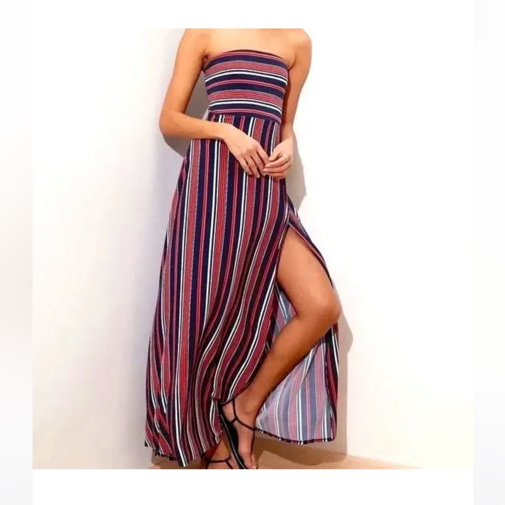 Banana Republic factory strapless maxi dress